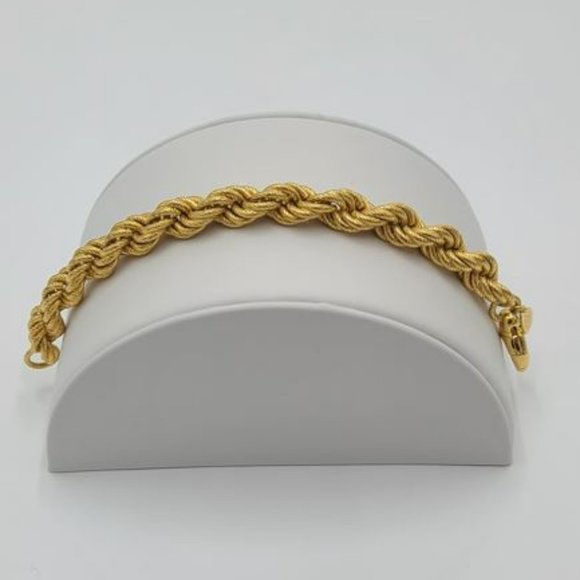 GILI Bronzo Italia® QVC Gold Textured Twisted Rope Bracelet 8" Made in Italy - Picture 7 of 12